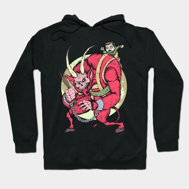 Krampus (Blood Red) Hoodie by chrisraimoart